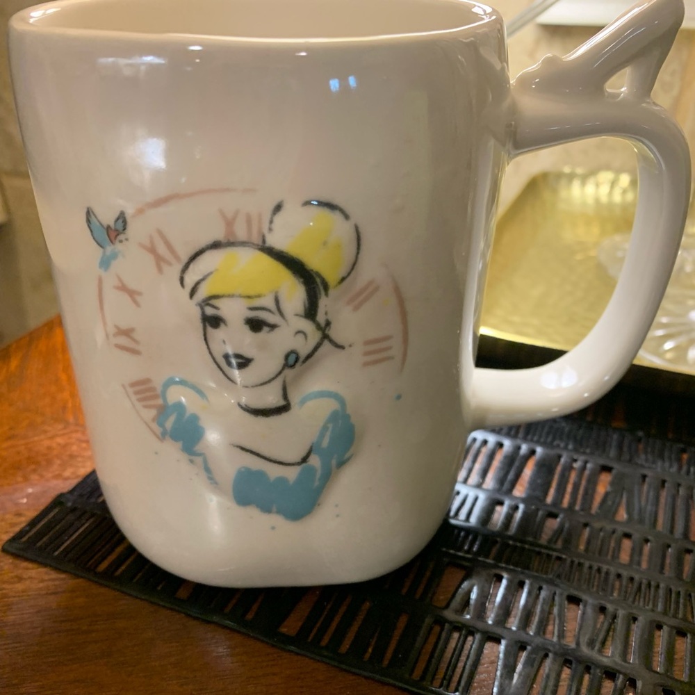 Rae Dunn Cinderella Mug with Blue Accents
